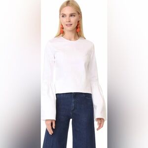 MLM label bell sleeve white cotton Rhodes top Sz small